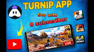 Turnip App se Live Stream kaise kare 2025| How to Live stream of bgmi in youtube with turnip app