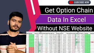 Unveiling the secret: Importing Nifty Option chain data in Excel