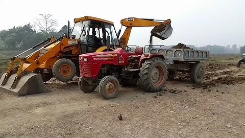 Jcb 3dx Eco working with Mahindra yuvo 575 !! Mahindra 585 di sarpach !! sonalika 47 Rx