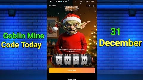 31 December Goblin Mine Game Code | Goblin Mine Game Code Today | Goblin Mine Game Daily Code Today