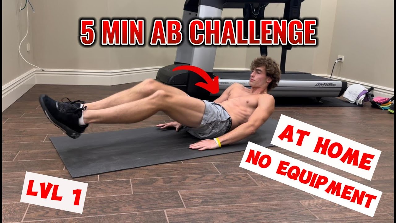 QUICK AND EFFECTIVE 5 MIN AB WORKOUT AT HOME | (NO EQUIPMENT) | GET ABS IN 30 DAYS | LVL 1