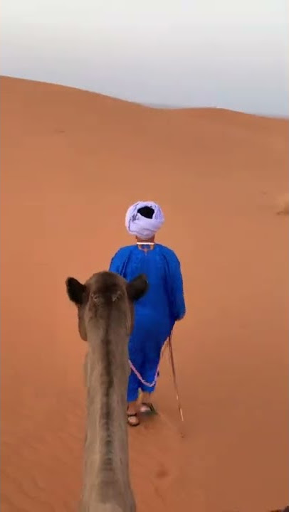 Alone in the Sahara Desert, Morocco.