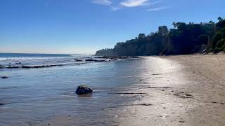 Walking at Paradise Cove in LA