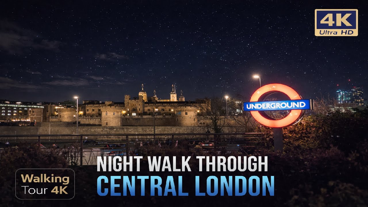 1️⃣ Night Walk in Central London 🇬🇧 | 4K Walking Tour (No Talking)