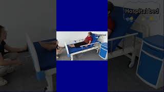 🛏️ Dual Crank Manual Hospital Bed 09 | Full Curve Design with IV Pole ✅