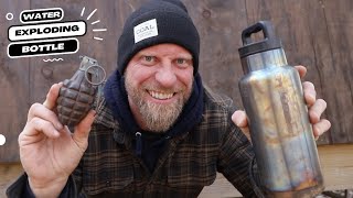 Survival Myth or Reality: Does Double Walled Water Bottle Explode in a Campfire??
