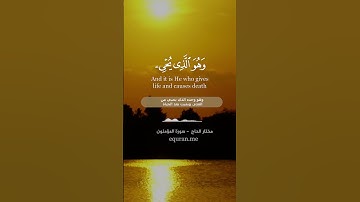 سورة المؤمنون الآيات [ 78 : 80 ] ~ القارئ مختار الحاج