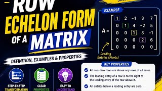 Echelon Form Of A Matrix-Matrices and Determinants-Linear Algebra-03