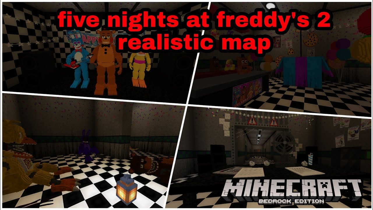 Trabalhando um pouco em uma textura de FNAF 2 em um Mapa no Minecraft Pe