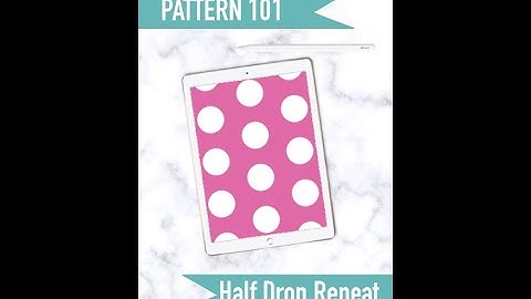 Half Drop Pattern in Procreate 5x || Seamless Repeat Pattern #shorts