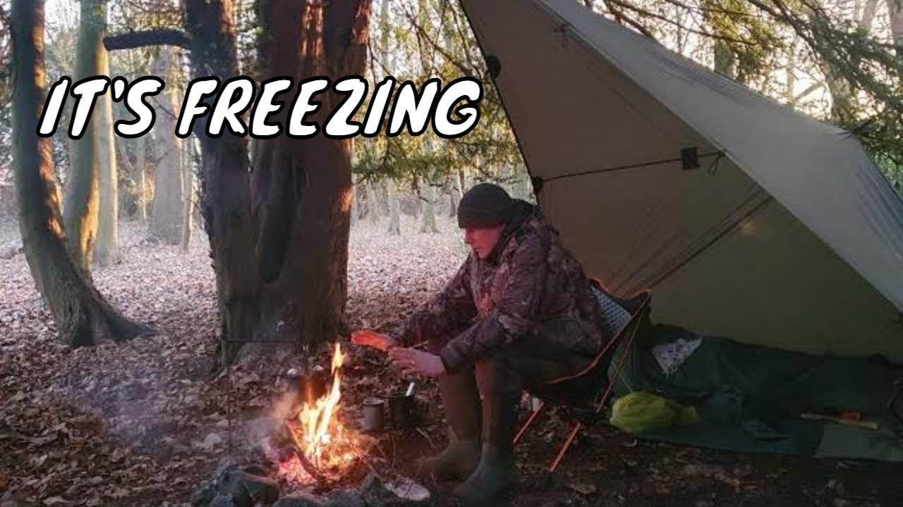 SOLO WILD CAMP SUB ZERO WEATHER dd tarp & bivvi YouTube