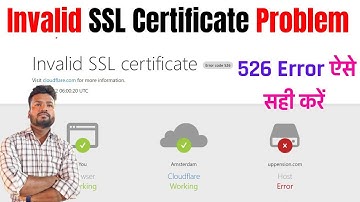 100% Resolved: Invalid SSL certificate error code 526 Cloudflare | Invalid SSL Certificate Problem
