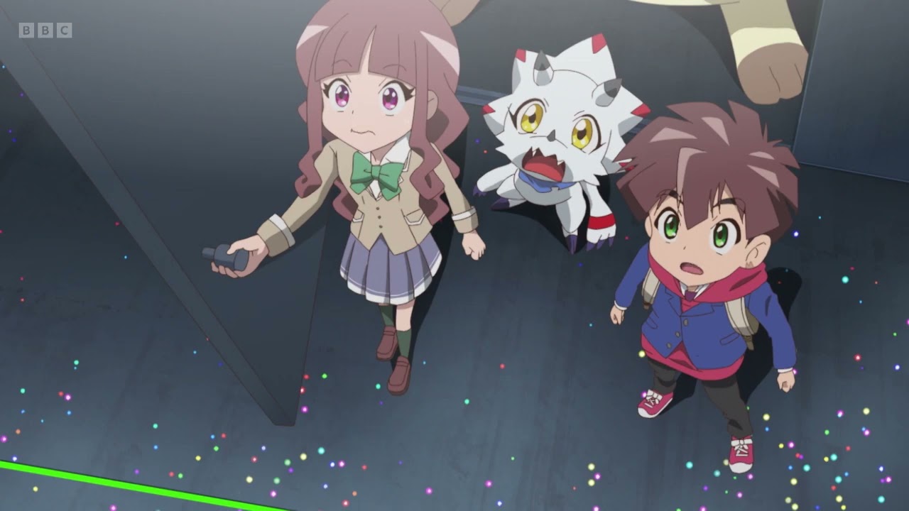 Digimon Ghost Game TeslaJellymon Super Digivolve to Thetismon English Dub