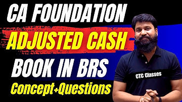 Adjusted Cash book BRS CA Foundation I Amended Cash Book in BRS CA Foundation #ctcclasses