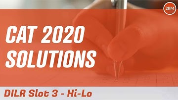 CAT 2020 Oplossingen Slot 3 DILR | Hi-Lo | Vraag & Antwoord | 2IIM Online CAT-voorbereiding
