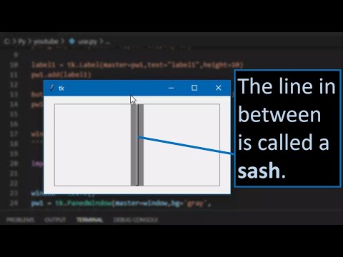 TkInter's Frame and PanedWindow widget
