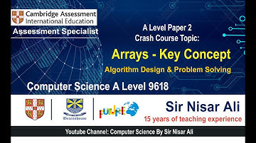 Arrays Concepts P2 A Level CS 9618