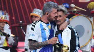 El saludo de Messi a Tinelli a un año del título de campeón del mundo para Argentina