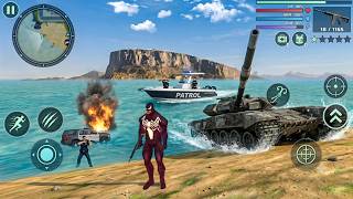 Venom Spider Rope Hero Vice Town - Fun at NY City Tank - Android Gameplay screenshot 1