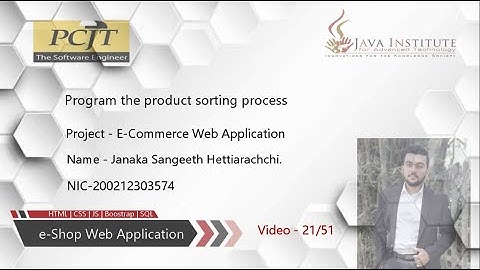 Program the product sorting process | Janaka Sangeeth