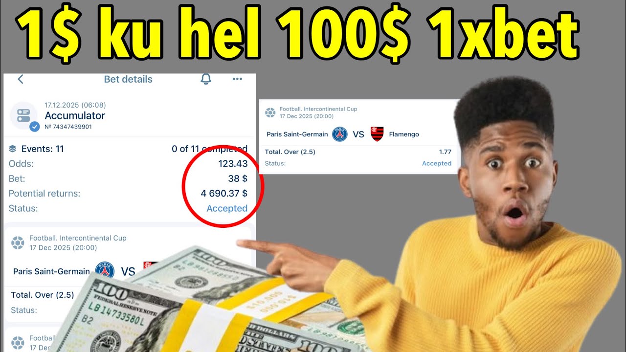 1$ ku hel 100$ ciyaraha maanta 1xbet 
