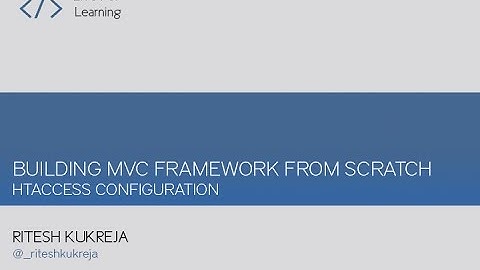 Building MVC Framework from Scratch: htaccess configuration