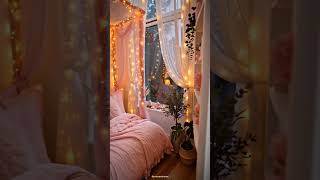 Dreamy Pink Aesthetic Bedroom Tour 2026 | Cozy Canopy Bed with Fairy Lights & 360° Room Decor