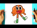How to draw darwin  gumball