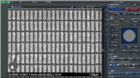Heating examination of gold thin film in Hitachi SU5000 FE-SEM