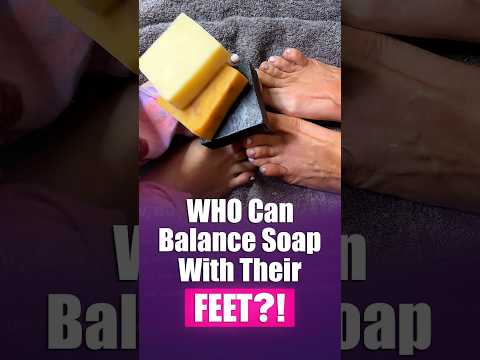 Rainbow Soap Stack Challenge Was Harder Than It Looked! #short #viral #feet #feetpic #challenge
