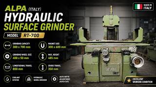 Alpa (Italy) RT-700 Hydraulic Surface Grinder - 300 x 700 mm Capacity