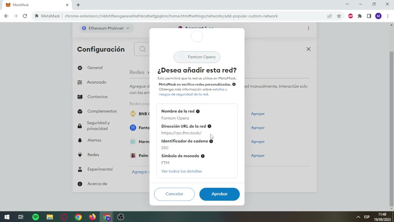 Agregar red Fantom a Metamask 👌