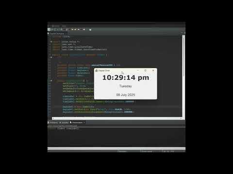 Digital Clock Project in Java | Java GUI Project using Swing and AWT | Mini Project for Beginners