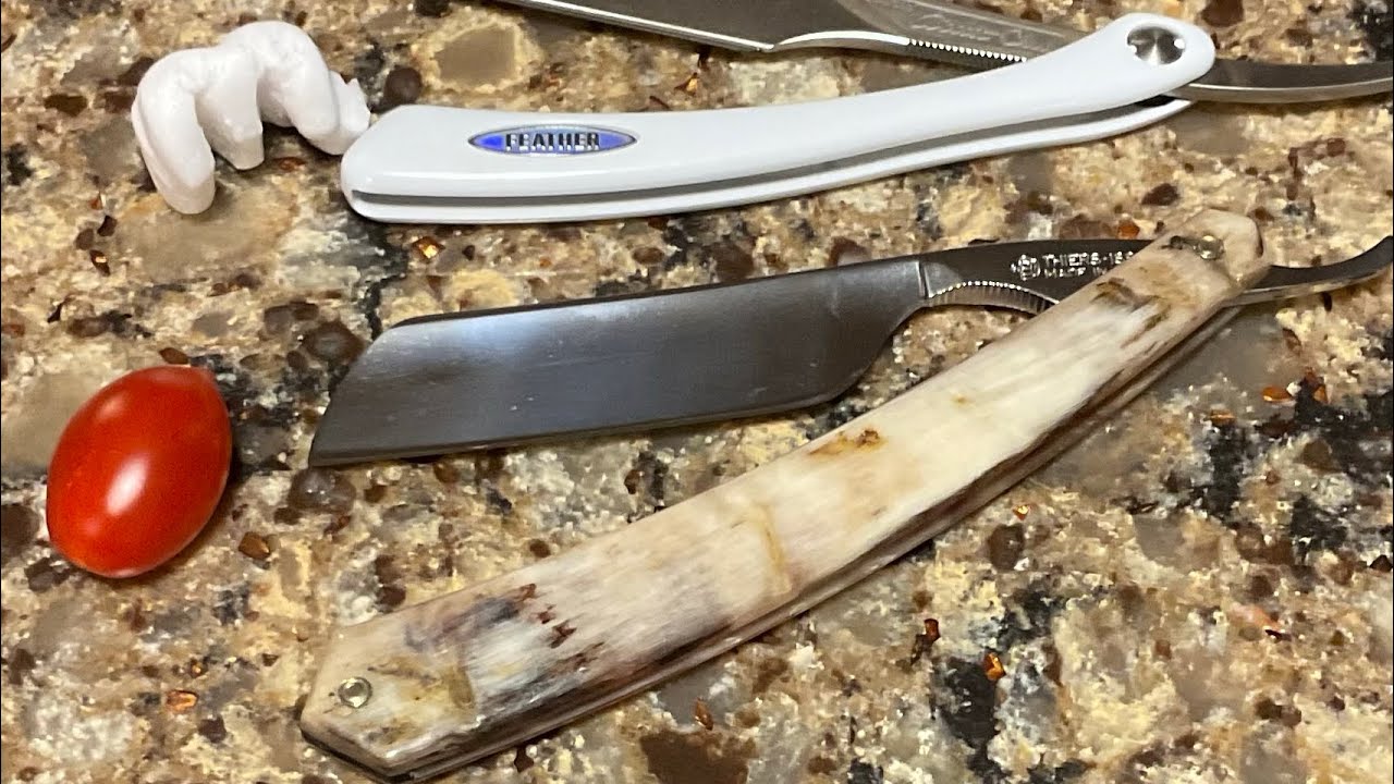 Testing Razor Packing Peanut Sharpness Testing for Straight Razors - YouTube