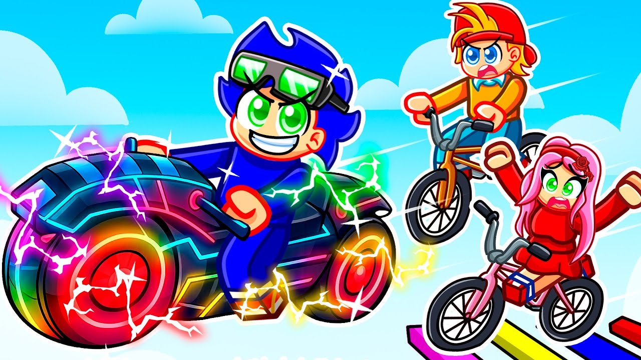 SPEEDRUNNER HACKER vs CAZADORES en Roblox BIKE OBBY…