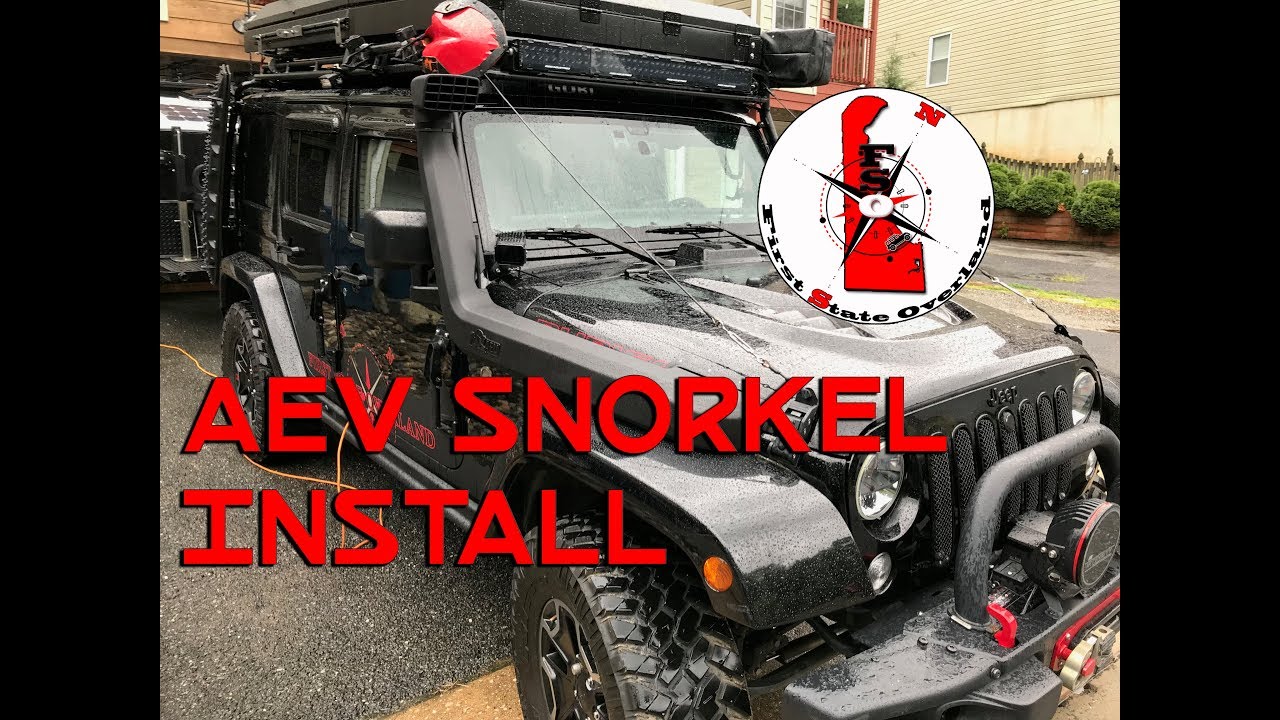 AEV Snorkel Install on a Jeep JKU with Gobi Rack - YouTube