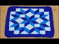 Узор для коврика тунисским крючком. Часть 1. Pattern for a rug with a Tunisian crochet. Part 1.