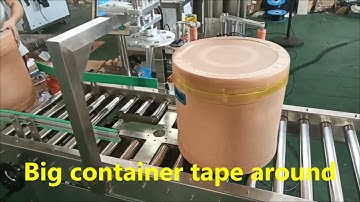 Big container,box,vat,can semi automatic tape around machine,tape sealing closer machine manufacture