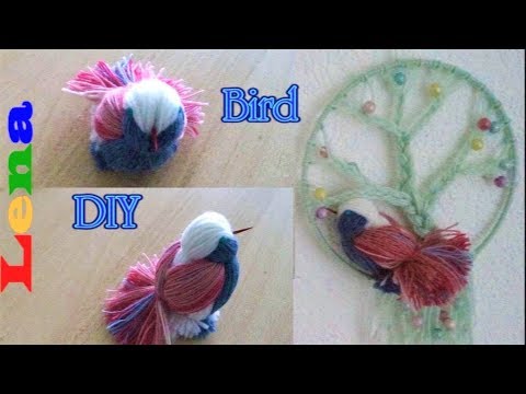 Kreativ mit Lena 🦜 Vogel aus Wolle selber machen 🦜 How to make a bird out  of wool - YouTube