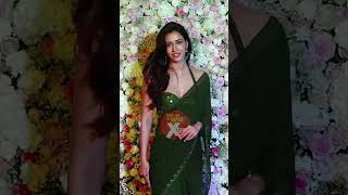 Disha Patani Looks Extremely Sizzling In Green Saare At Arpitas Eid Party Sbb Xtra Shorts