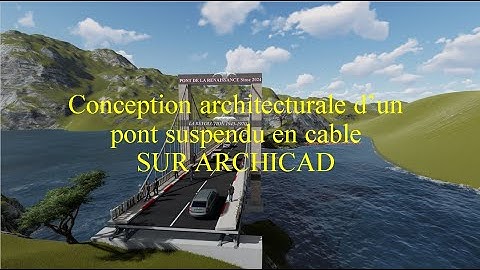 How to Easily Create a Suspension Bridge in 3D on Archicad! #tutorial #automobile #animation
