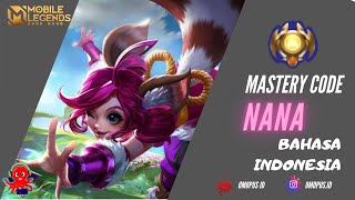 NANA Mastery Code Mobile Legends