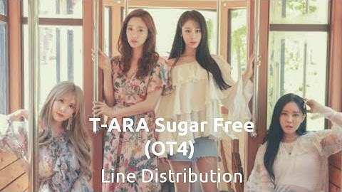 T-ARA "Sugar Free" (OT4) Line Distribution
