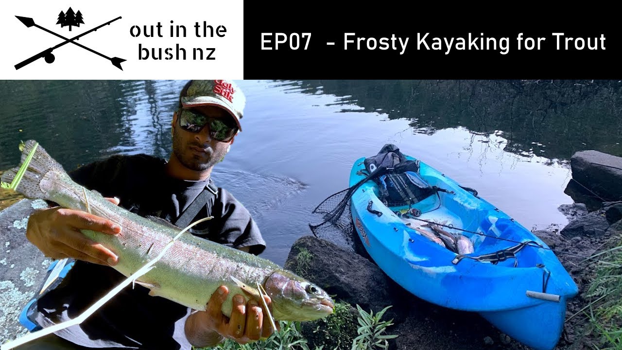 Frosty kayaking with a hot bite Waikato river trout fishing YouTube