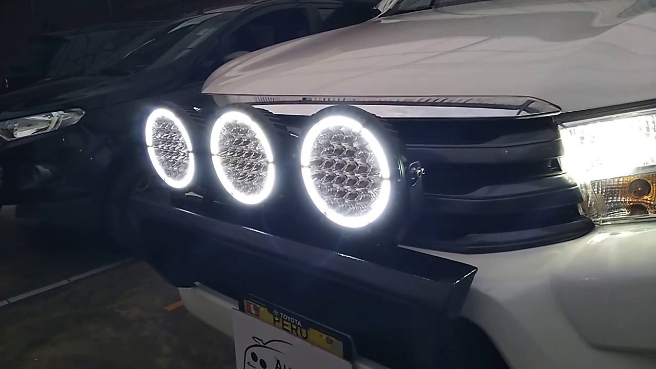 Faros Led de Trabajo con Ojos de angel YouTube