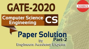 GATE 2020 Computer Science Paper Detailed Solution (Session - 2)