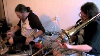 Trotsky's Watercooler & A.J. Herring at Apartment Music #13 electronics + trombone noise improv