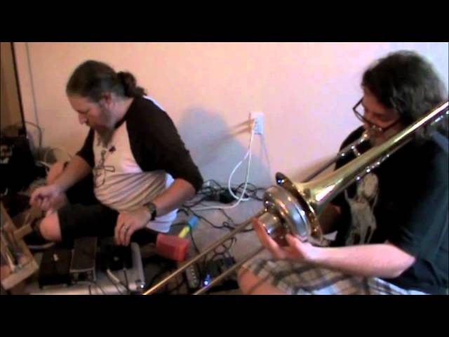 Trotsky's Watercooler & A.J. Herring at Apartment Music #13 electronics + trombone noise improv