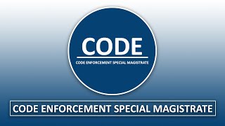 Code Enforcement Special Magistrate: Red Light Camera Appeals Hearing- 12.07.21