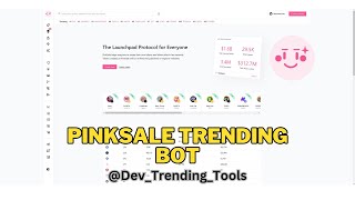 Pinksale Trending Bot | How to trend a upcoming presale on Pinksale finance | @DevTrendingTools99